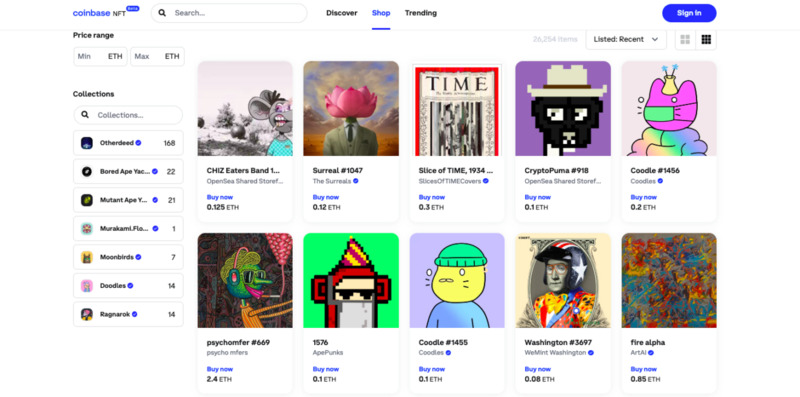 El marketplace NFT de Coinbase no ha tenido el éxito esperado.